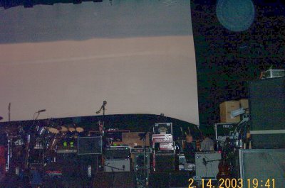 A View of the Stage and Amps and jimmy Herring Backstage